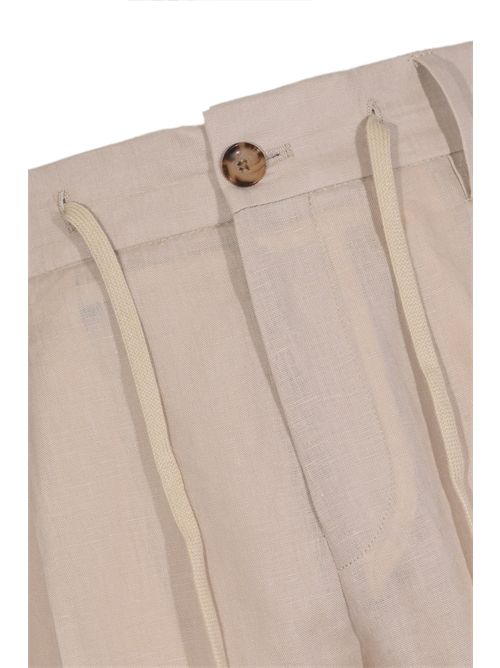 Pantalone effetto lino Sabbia DANIELE ALESSANDRINI | DUPL0002 LI00092001